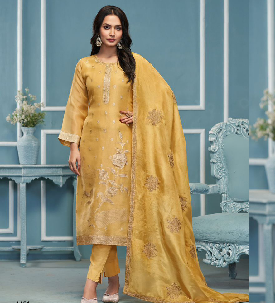 Ibiza Sajni Pure Orgenza Silk Wholesale Designer Salwar Suit Catalog