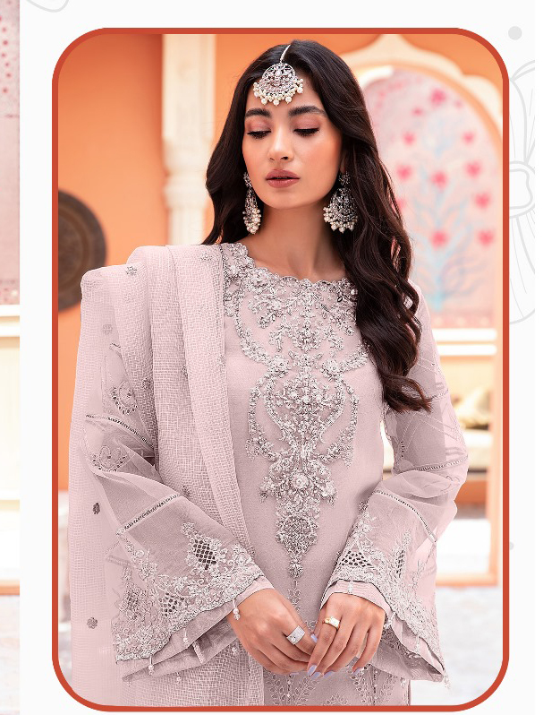 Fepic 1886 Organza Wholesale Pakistani Salwar Suit Catalog