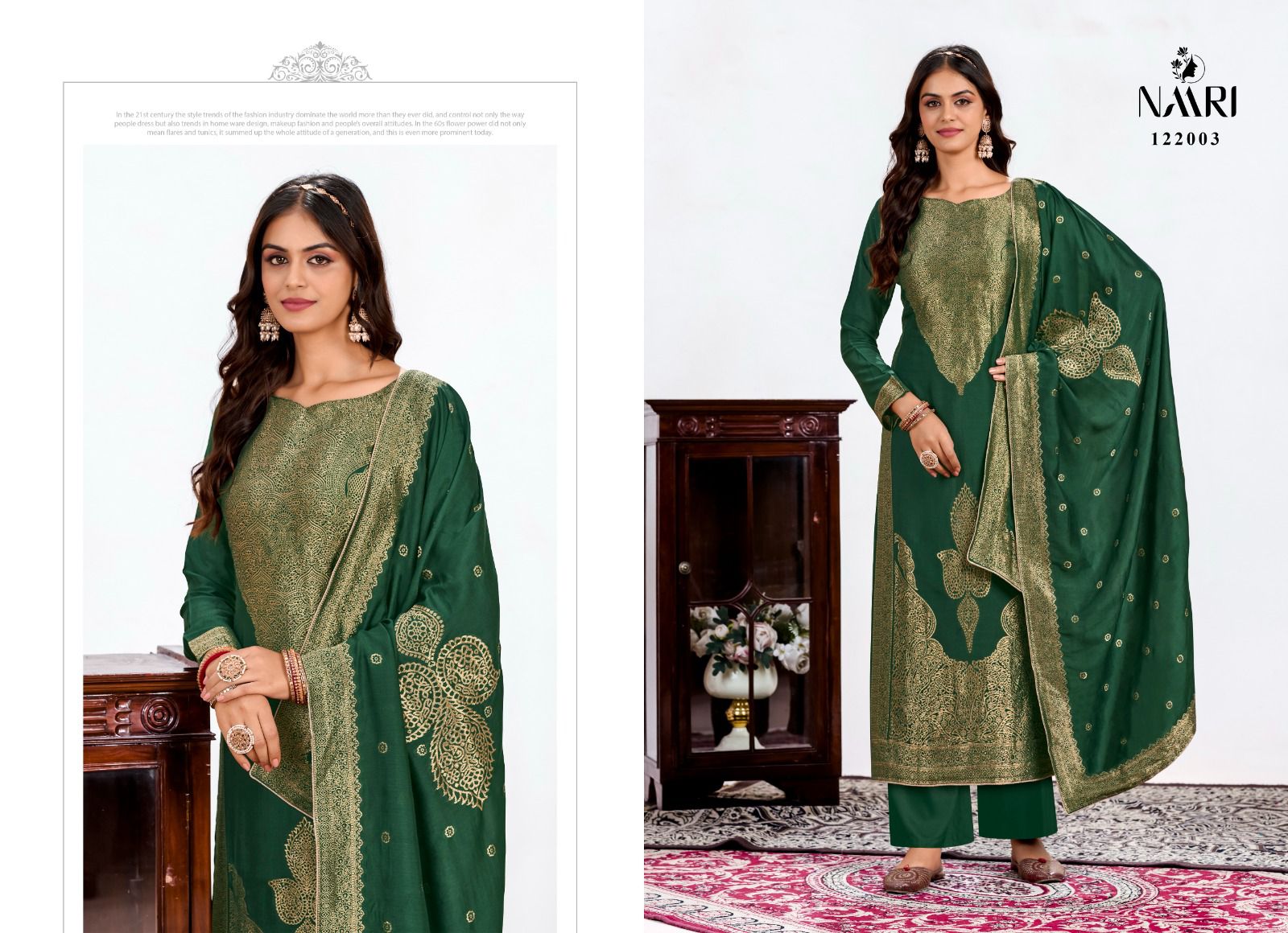 Naari Shaheen Pure Muslin Jacard Wholesale Designer Salwar Suit Catalog - Image 5