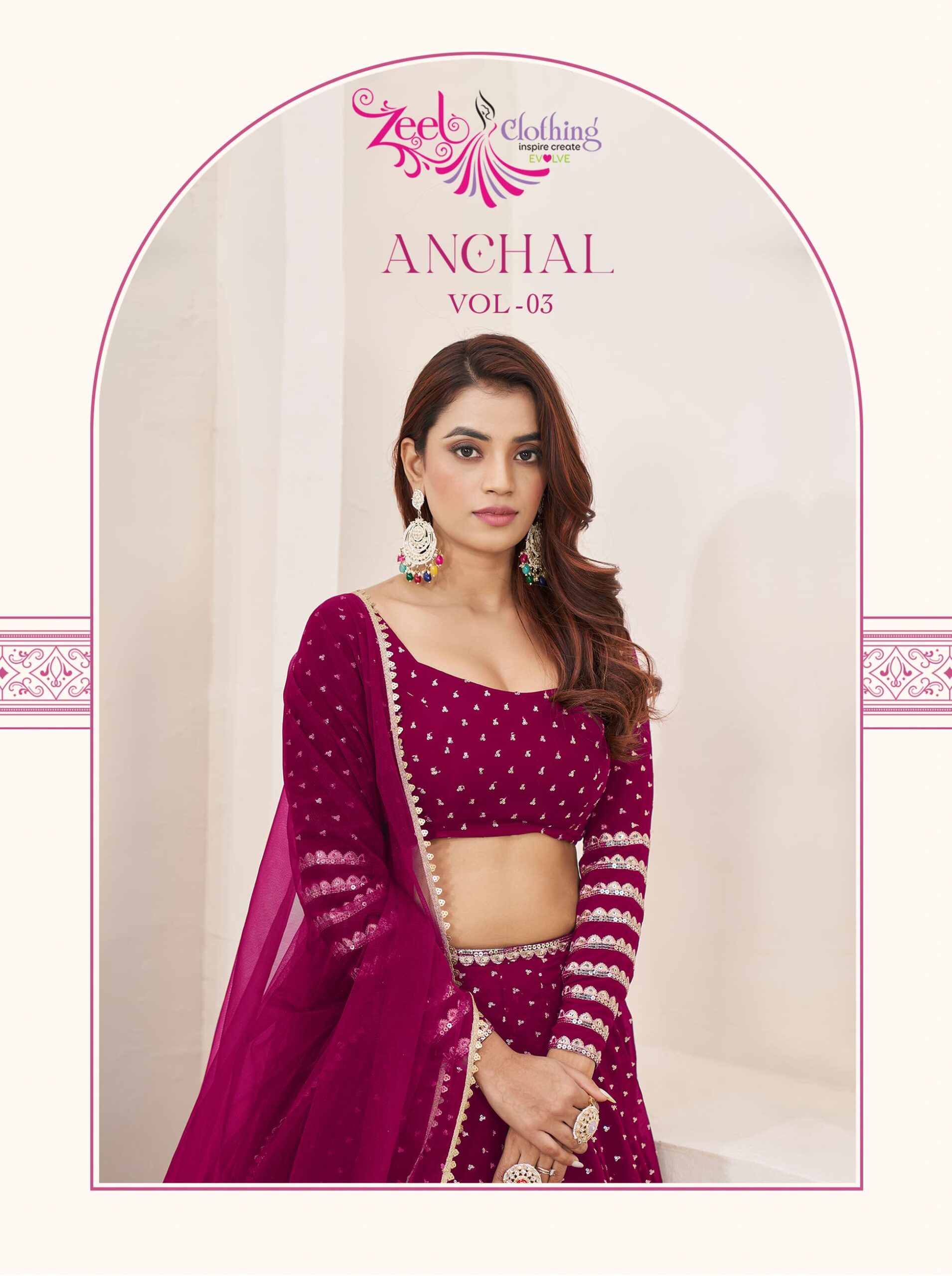 Zeel Clothing Anchal Vol 3 Georgette Wholesale Fancy Lehenga Catalog
