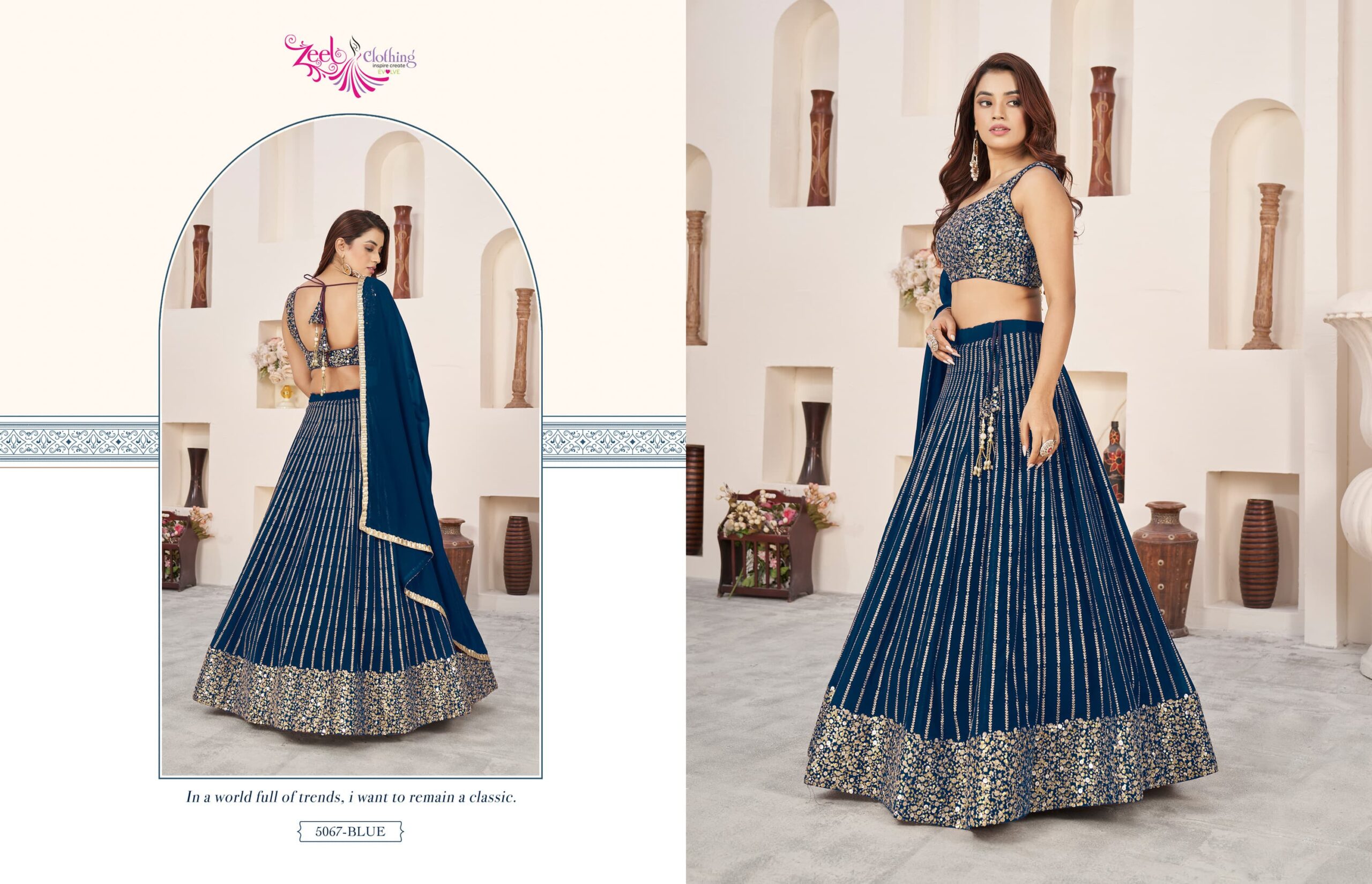 Zeel Clothing Anchal Vol 3 Georgette Wholesale Fancy Lehenga Catalog - Image 2