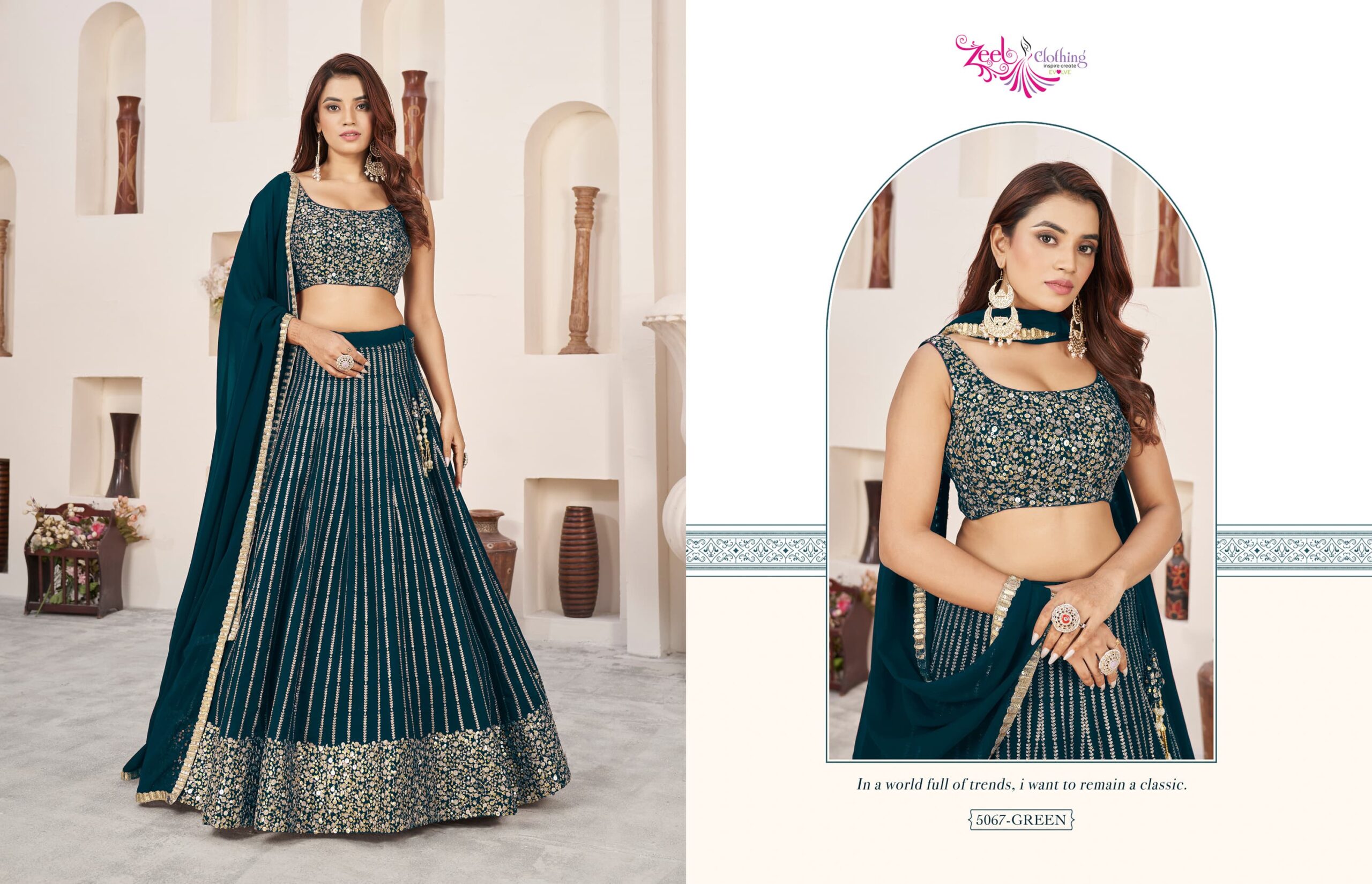 Zeel Clothing Anchal Vol 3 Georgette Wholesale Fancy Lehenga Catalog - Image 3