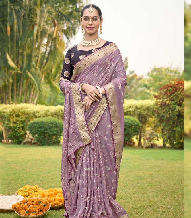 5D Designer Punita 2 Soft Moss Wholesale Fancy Sarees Catalog