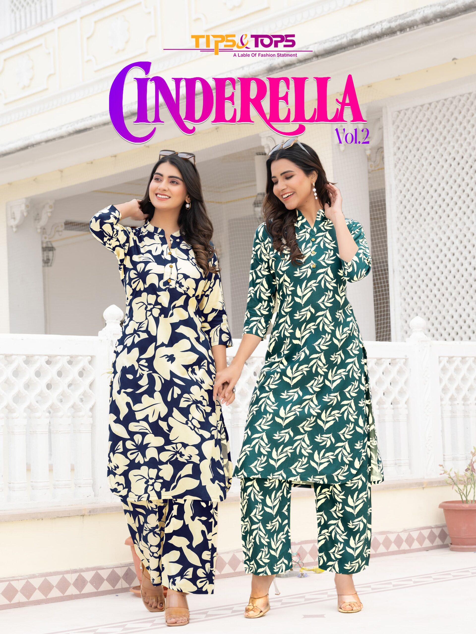 Tips & Tops Cinderella Vol 02 Heavy Rayon Print Wholesale Co-Ord Set Catalog