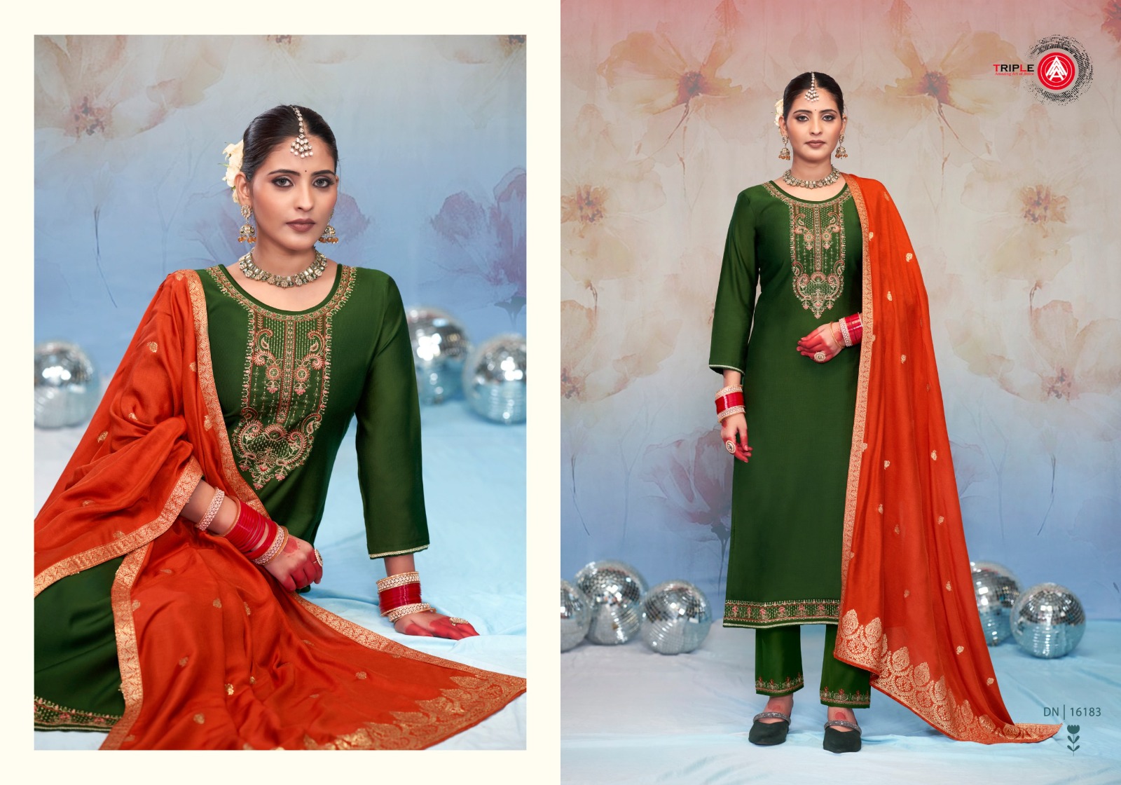 Triple A Riley Denting Cord Cotton Wholesale Designer Salwar Suit Catalog - Image 2