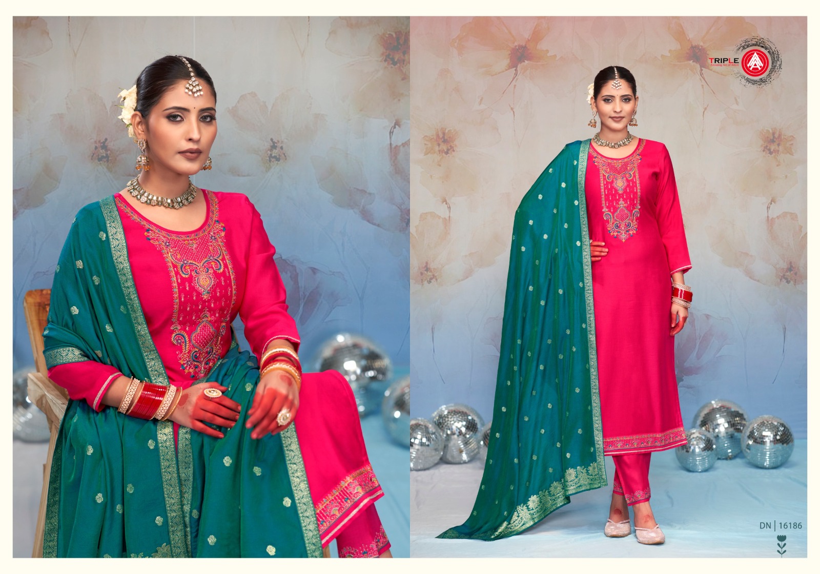 Triple A Riley Denting Cord Cotton Wholesale Designer Salwar Suit Catalog - Image 5