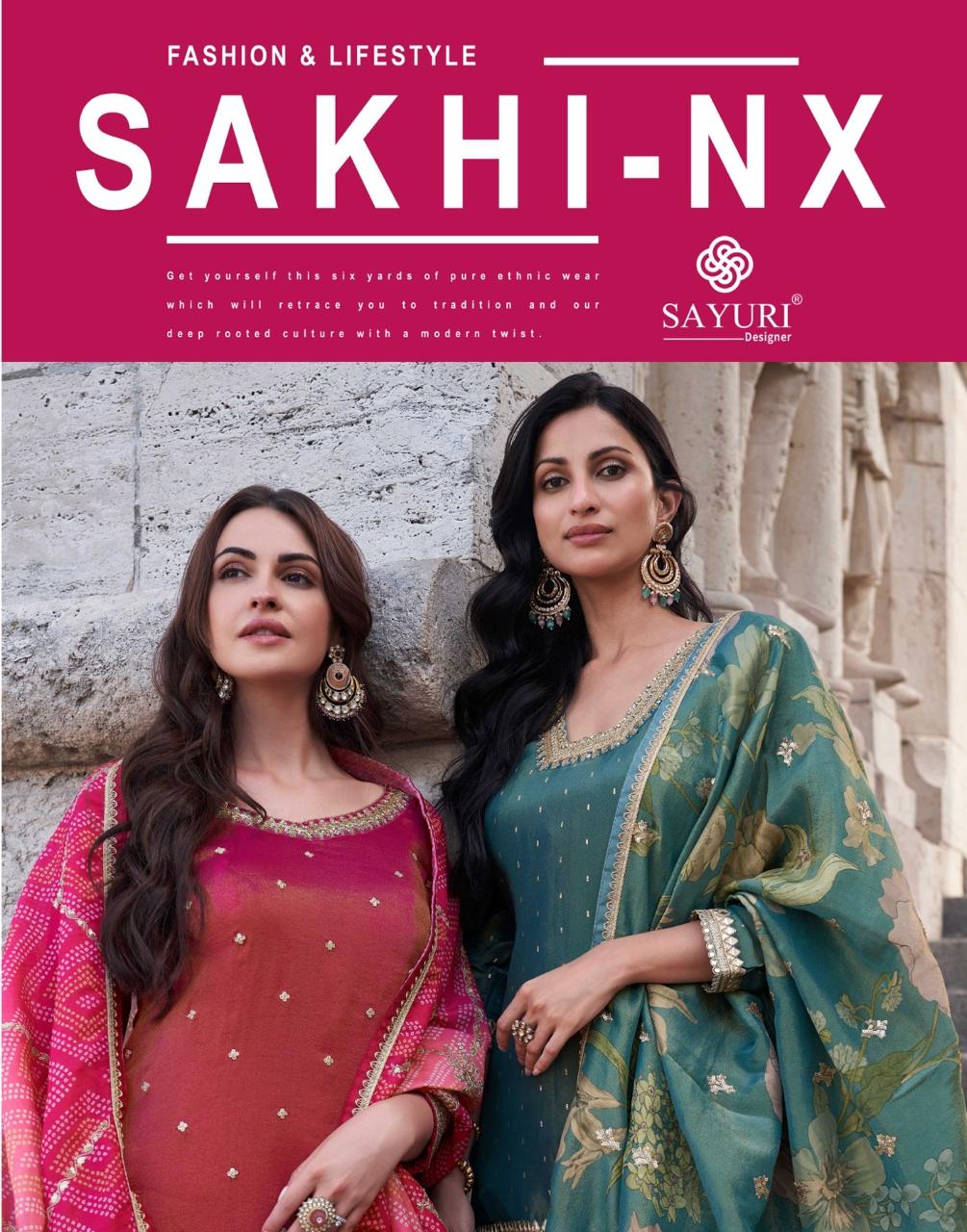 Sayuri Designer Sakhi Nx Real Simar / Real Chinon Silk  Wholesale Designer Salwar Suit Catalog