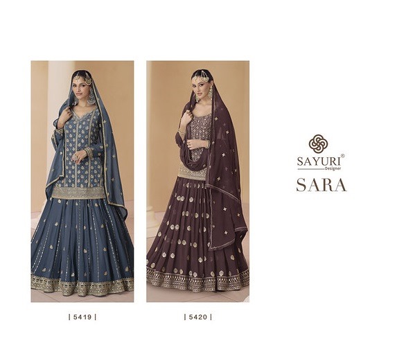 Sayuri Designer Sara Real Gerogette Wholesale Designer Salwar Suit Catalog - Image 4