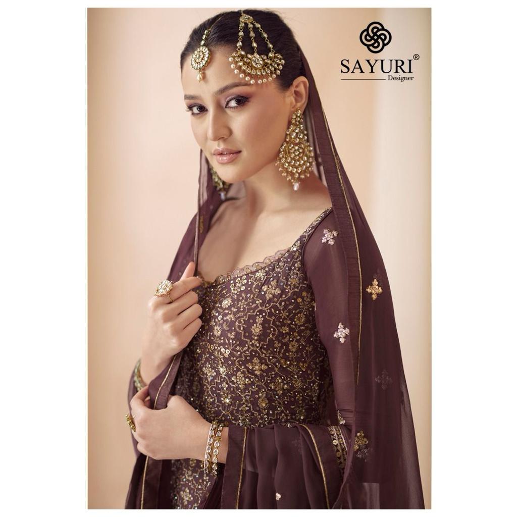 Sayuri Designer Sara Real Gerogette Wholesale Designer Salwar Suit Catalog