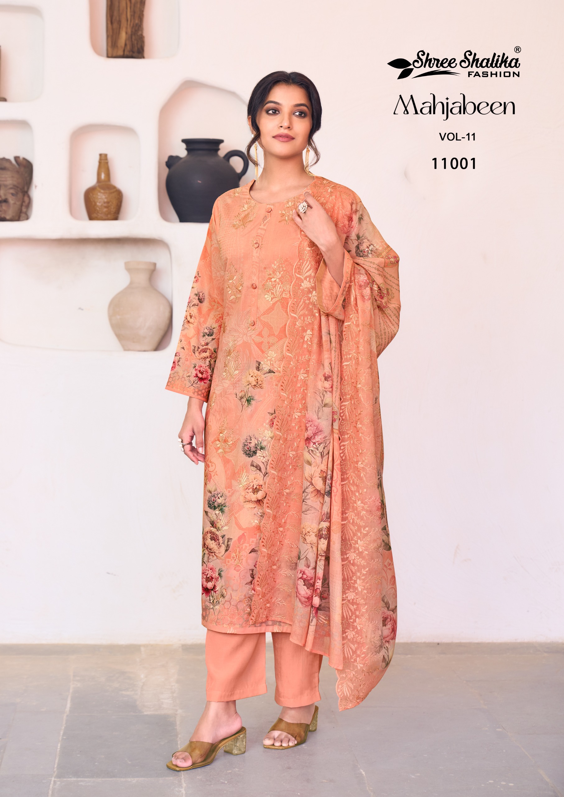 Shree Shalika Mahajbeen Vol 11 Cotton Lawn Wholesale Fancy Salwar Suit Catalog - Image 6