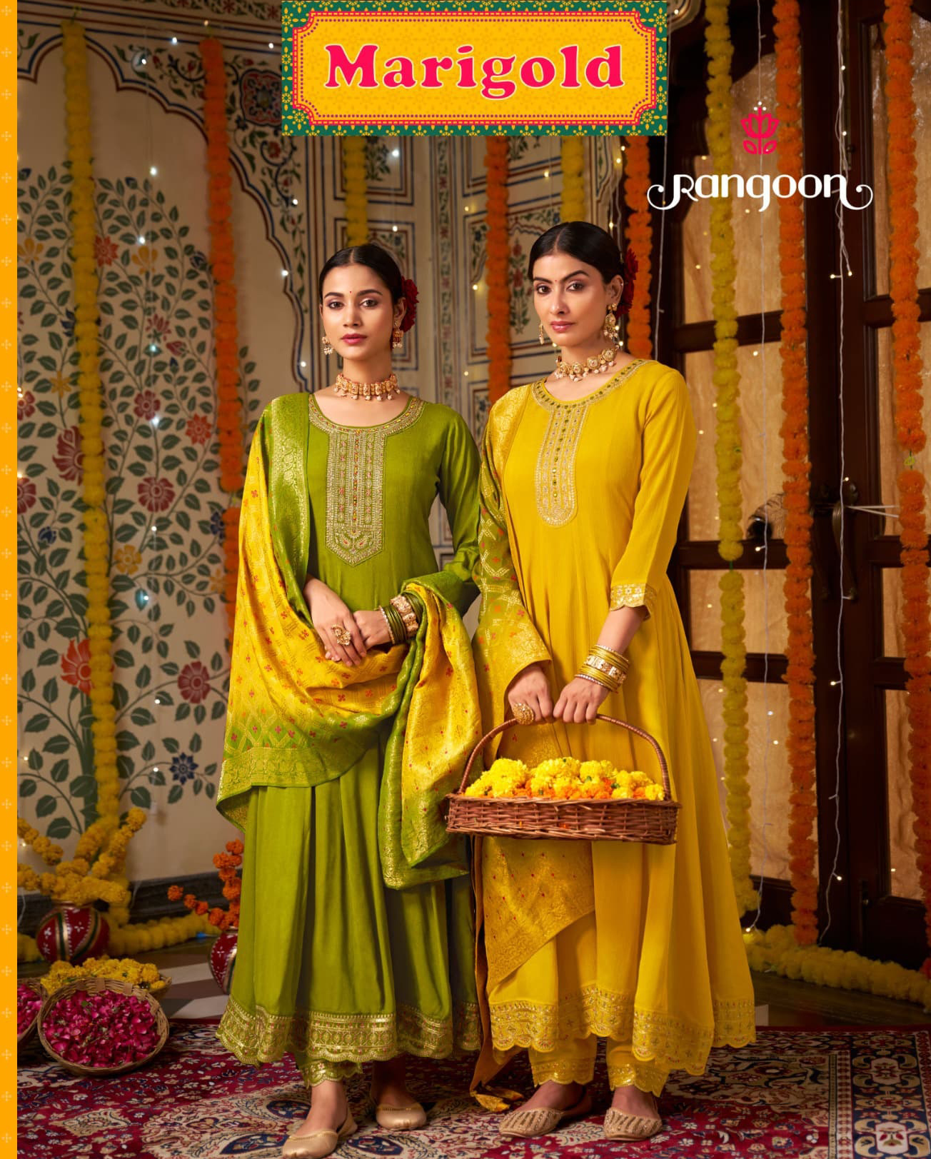 Rangoon Merigold Silk Wholesale Readymade Salwar Suit Catalog