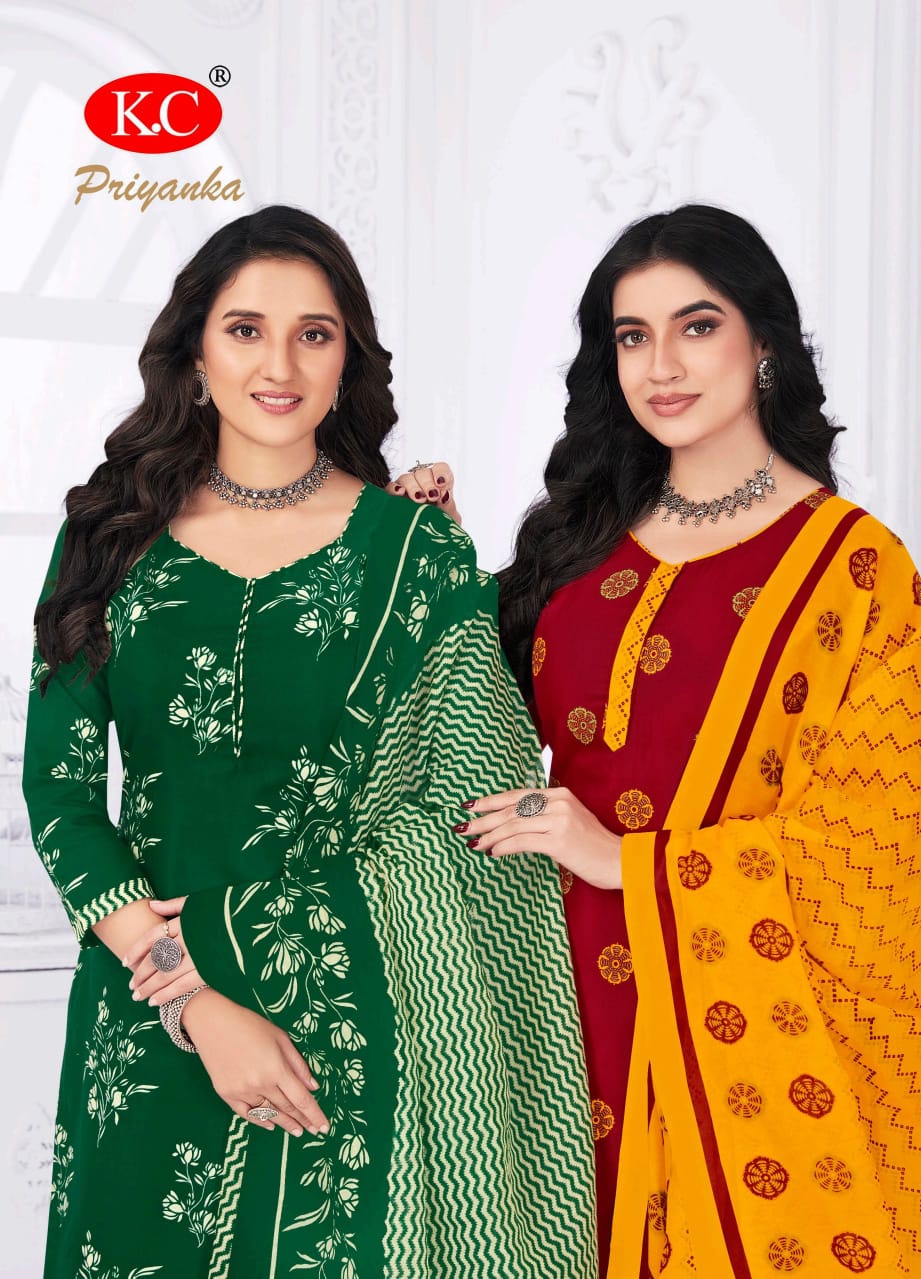 Navkar K.C Priyanka Vol 10 Cotton Print Wholesale Readymade Salwar Suit Catalog