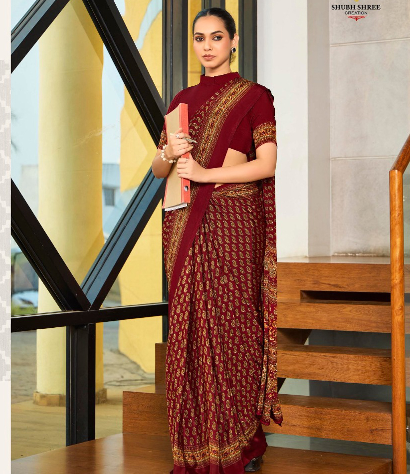 Shubh Shree Florence Classic Crepe Printed Wholesale Fancy Sarees Catalog