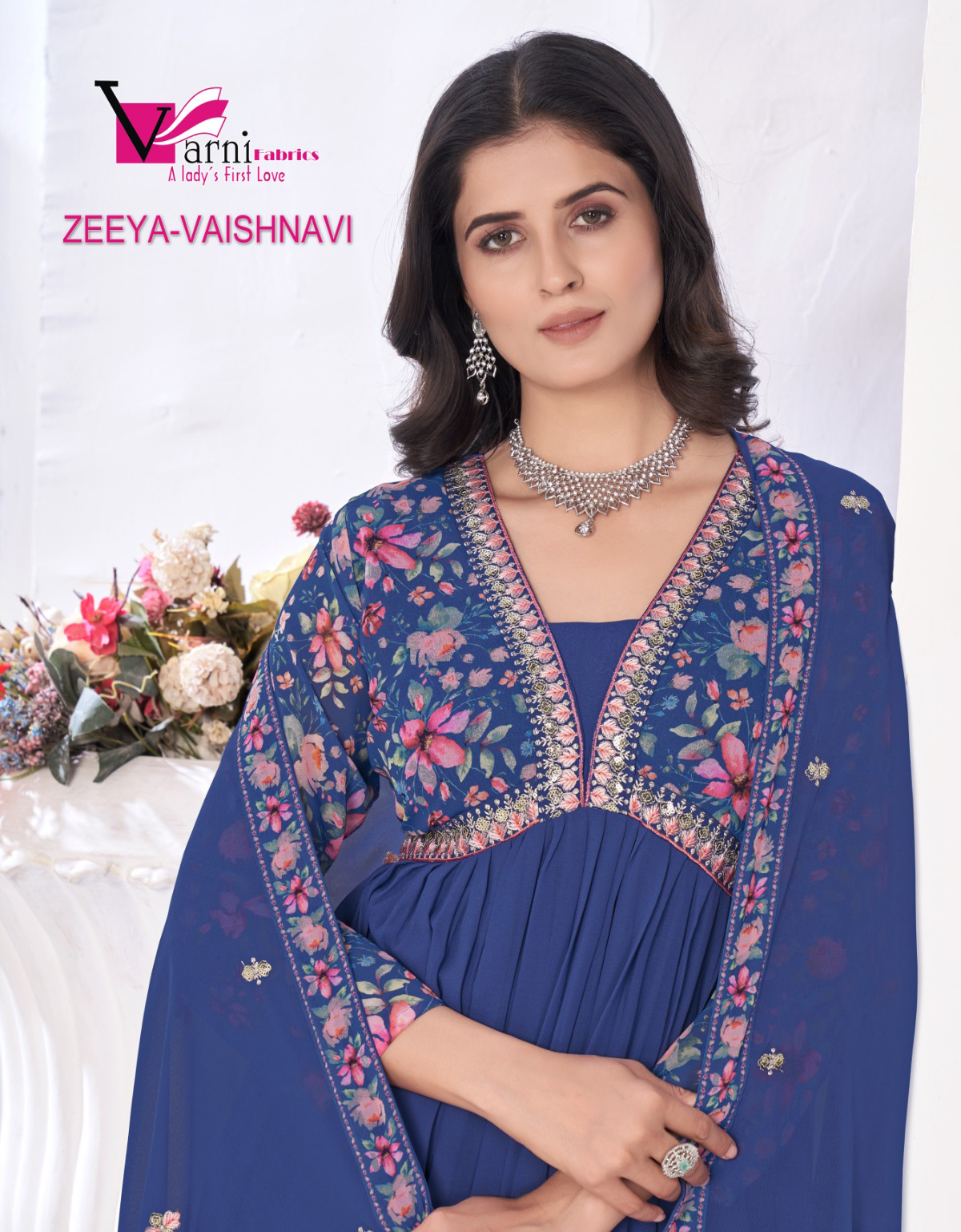 Zeeya Vaishnavi Sr 2101-2103 Blooming Georgette Wholesale Readymade Salwar Suit Catalog