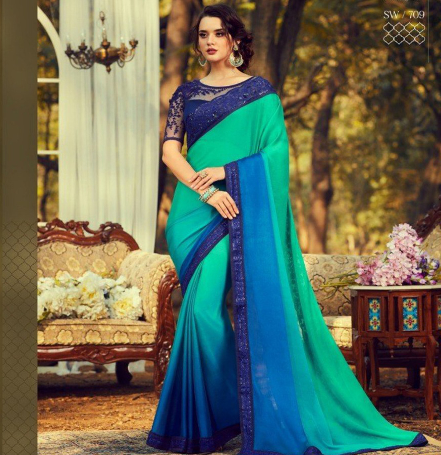 Tfh Sandal Wood Hit Deisgns Fancy Georgette Wholesale Designer Sarees Catalog