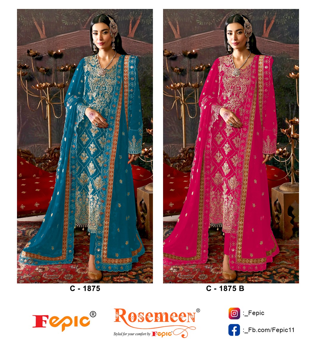 Fepic 1875 Chinon Wholesale Pakistani Salwar Suit Catalog - Image 6