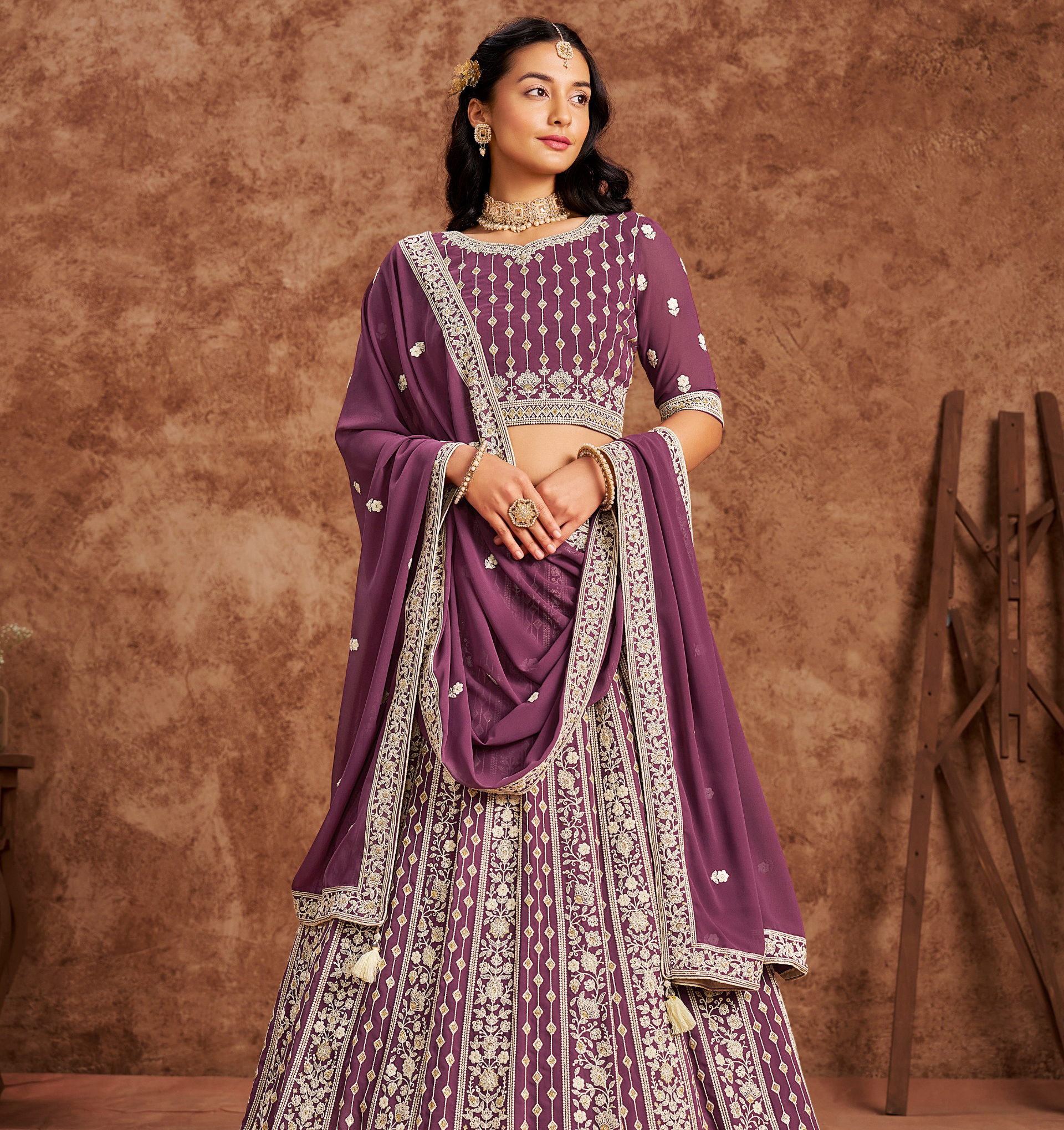 Mehvish Vol 7 Faux Georgette Wholesale Lehenga Catalog