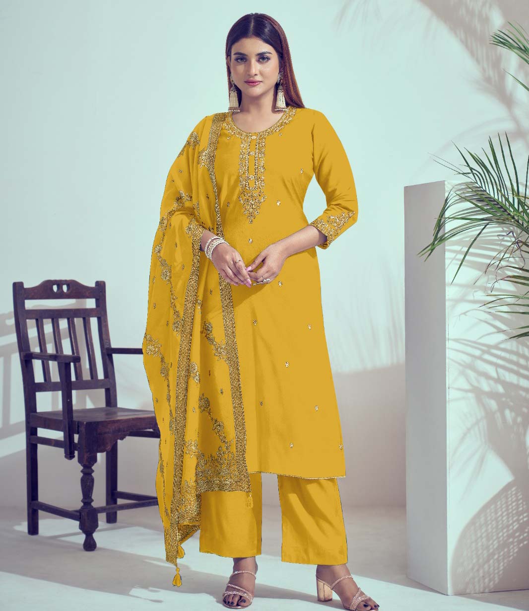 Label Khoj 9650A To 9650E Roman Silk Wholesale Readymade Salwar Suit Catalog