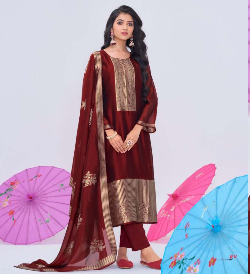 Ibiza Opera Pure Banglory Silk Jacquard Wholesale Fancy Salwar Suit Catalog