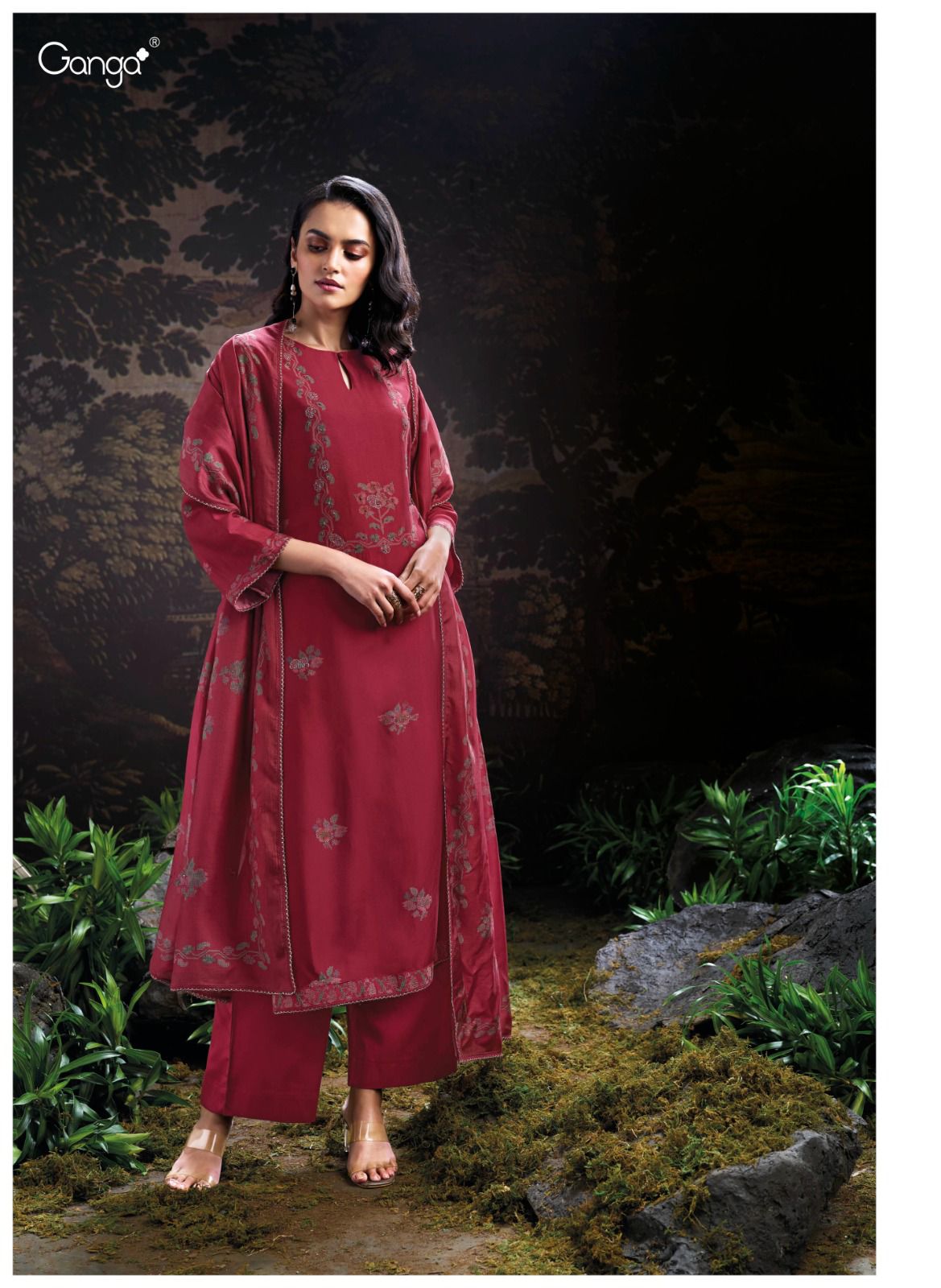 Ganga Onora Premium Pure Bemberg Russian Wholesale Fancy Salwar Suit Catalog - Image 4