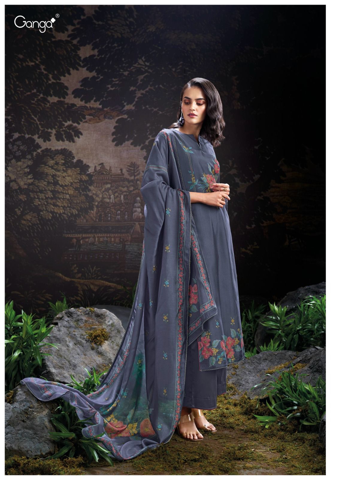 Ganga Onora Premium Pure Bemberg Russian Wholesale Fancy Salwar Suit Catalog - Image 5