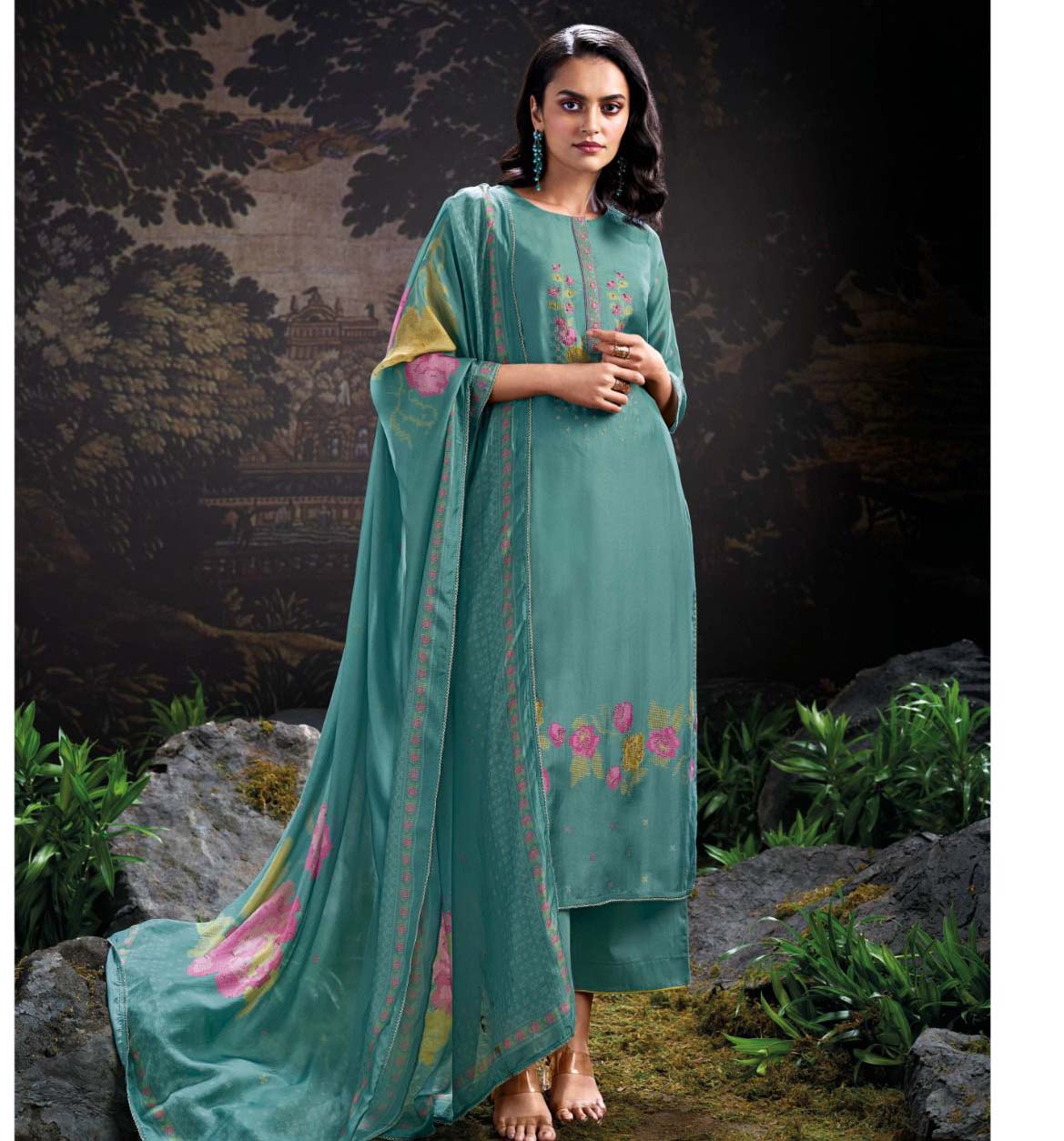 Ganga Onora Premium Pure Bemberg Russian Wholesale Fancy Salwar Suit Catalog