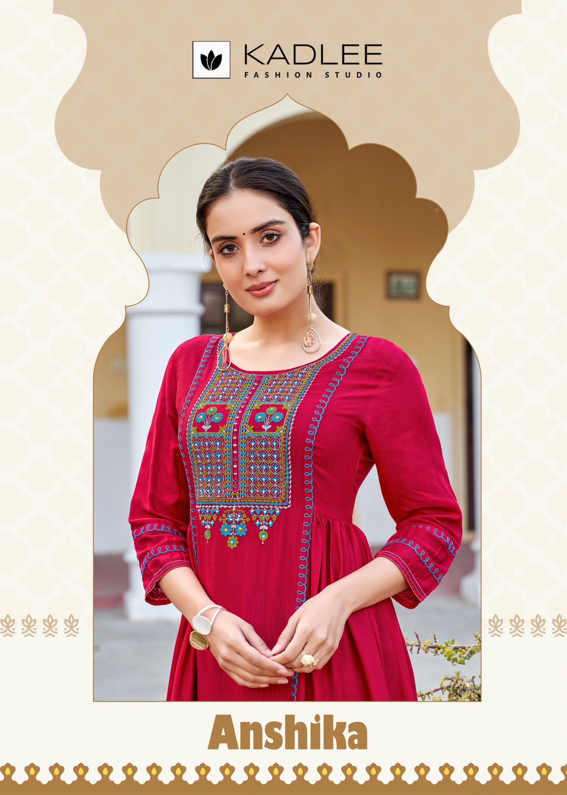 Kadlee Anshika Rayon Weaving Wholesale Fancy Kurtis Catalog
