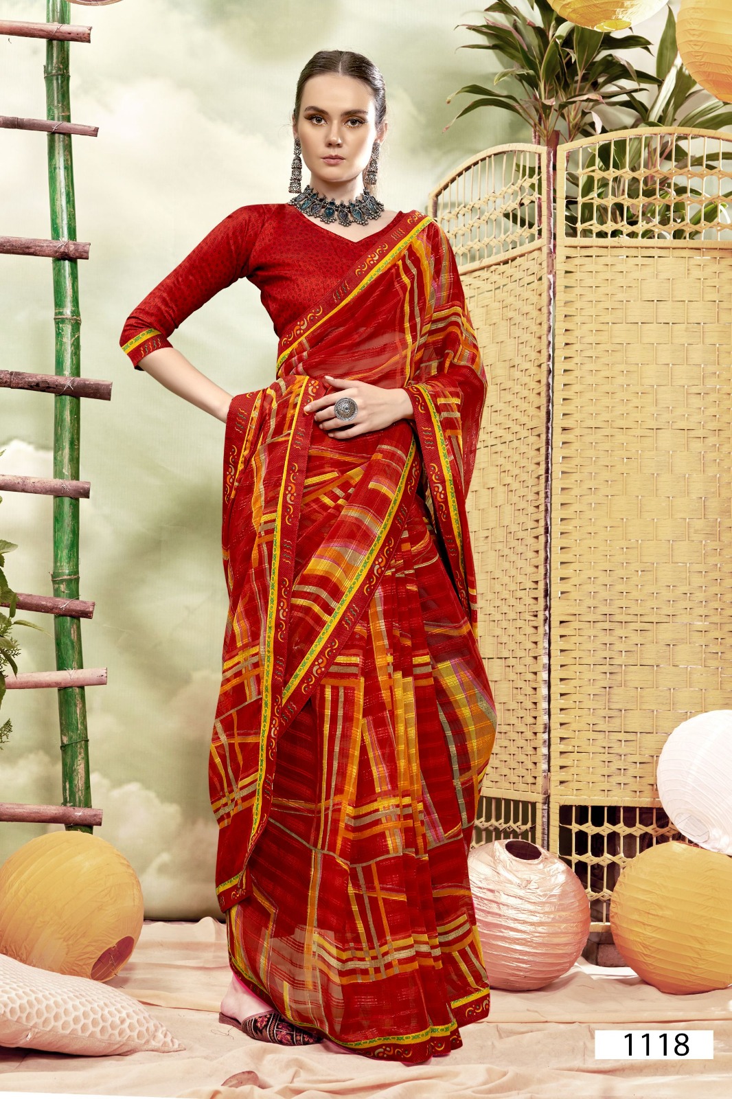 Vallabhi Lite Nitanjali Georgette Wholesale Fancy Sarees Catalog - Image 8