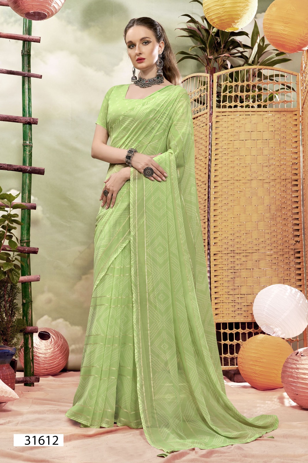 Vallabhi Prints Prakashini Georgette Wholesale Fancy Sarees Catalog - Image 3