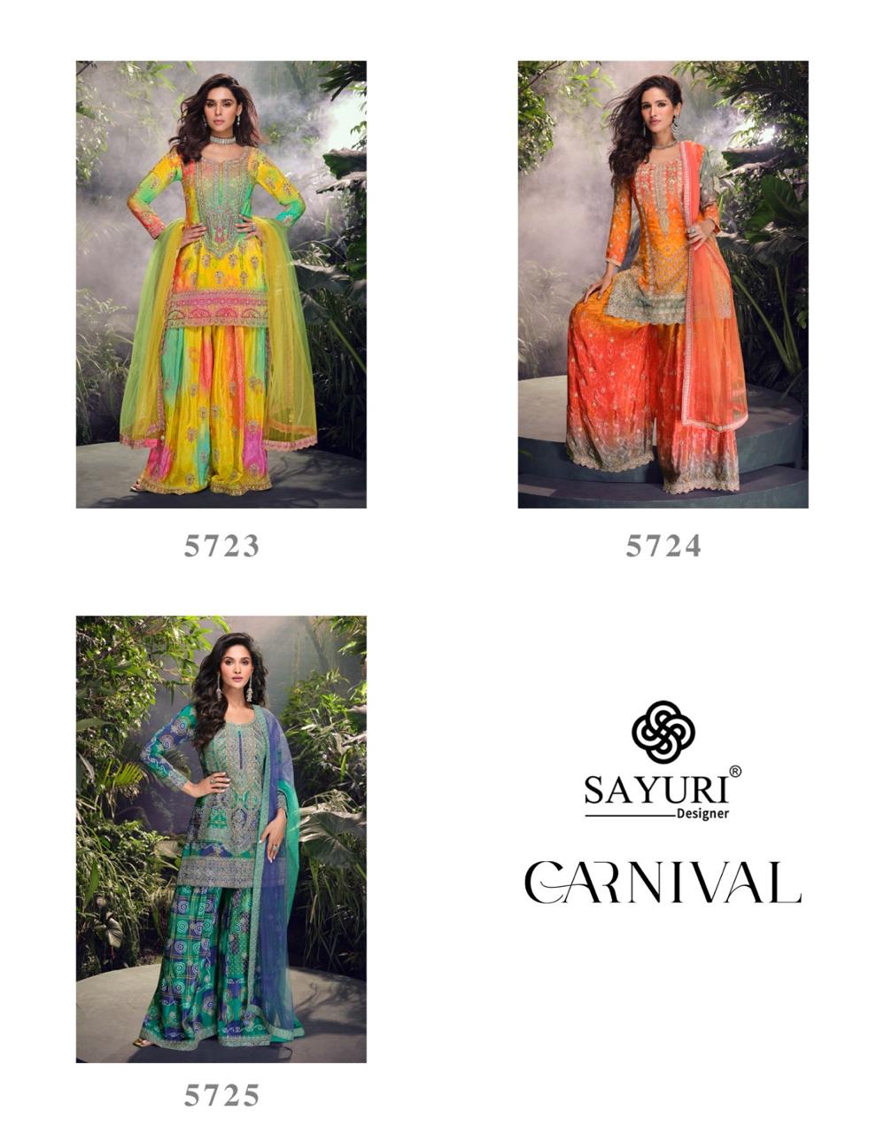 Sayuri Designer Carnival Premium Real Chinon Silk Wholesale Designer Salwar Suit Catalog - Image 5
