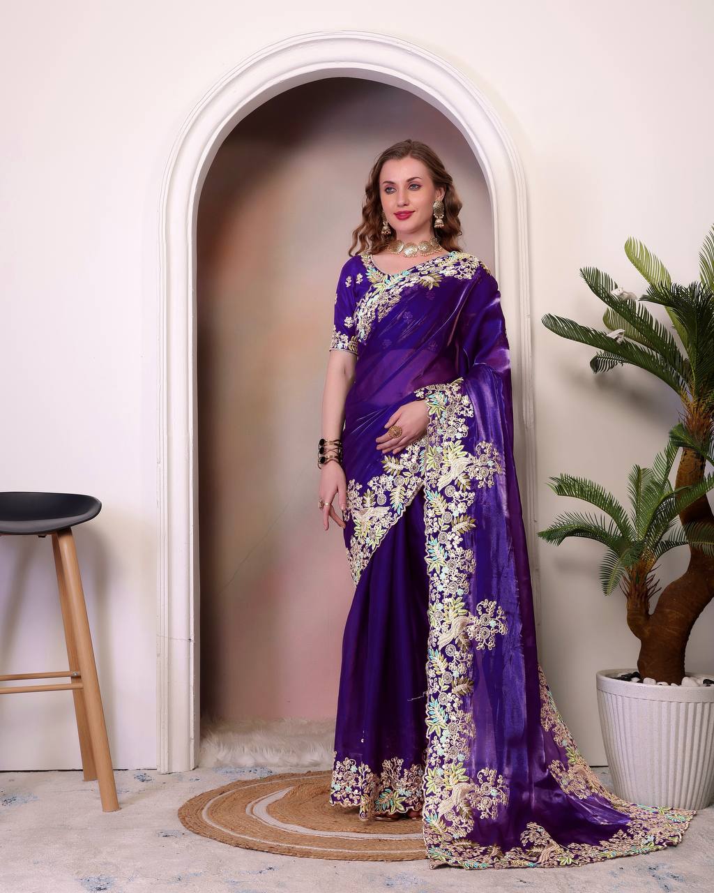 Bt-1260 Pure Soft Jimmy Cho Wholesale Fancy Sarees Catalog - Image 12