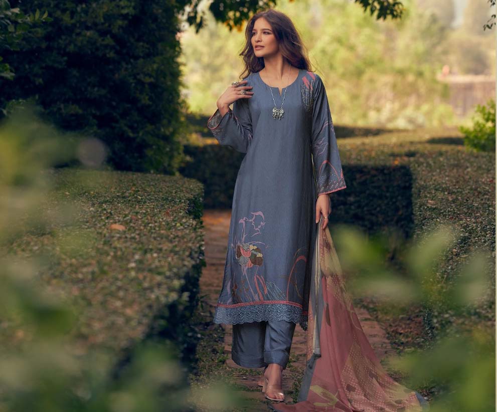 Sadhana Fashion Zariya Pure Musline Silk Wholesale Fancy Salwar Suit Catalog