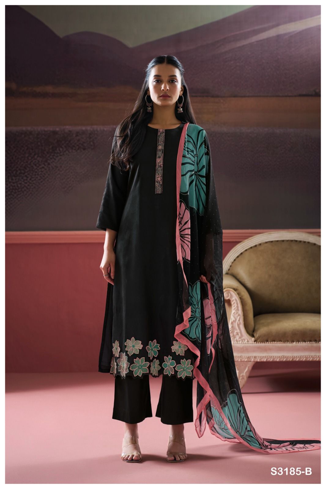 Ganga Chelsie 3185 Premium Cotton Satin Wholesale Designer Salwar Suit Catalog - Image 2