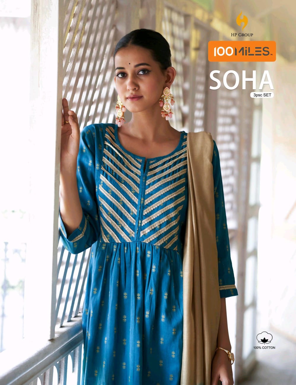 100Miles Soha Pure Cotton Wholesale Readymade Salwar Suit Catalog