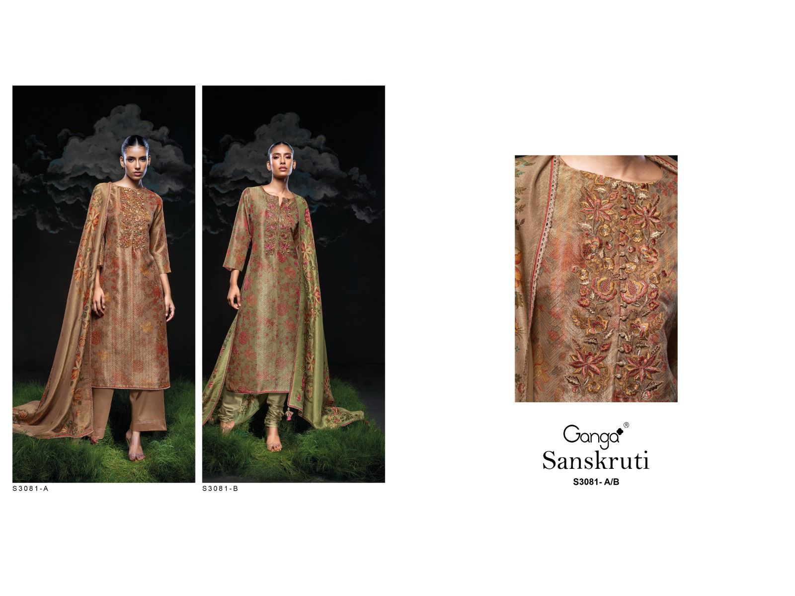Ganga Sanskruti 3081 Pure Bemberg Silk Wholesale Fancy Salwar Suit Catalog - Image 3