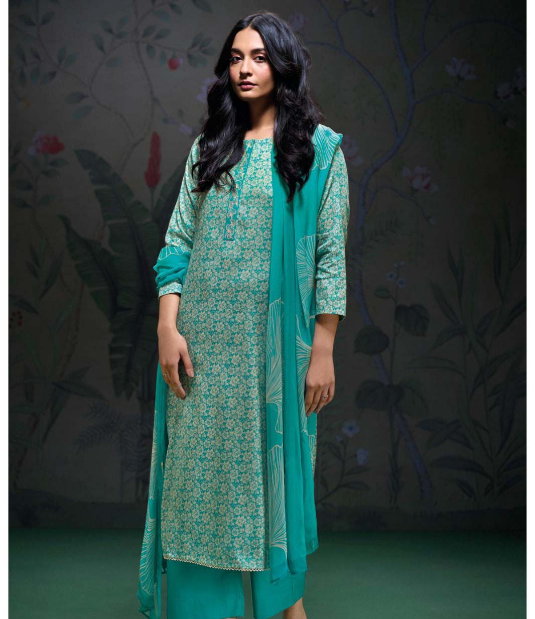 Ganga Aaila 3160 Premium Cotton Satin Printed Wholesale Fancy Salwar Suit Catalog