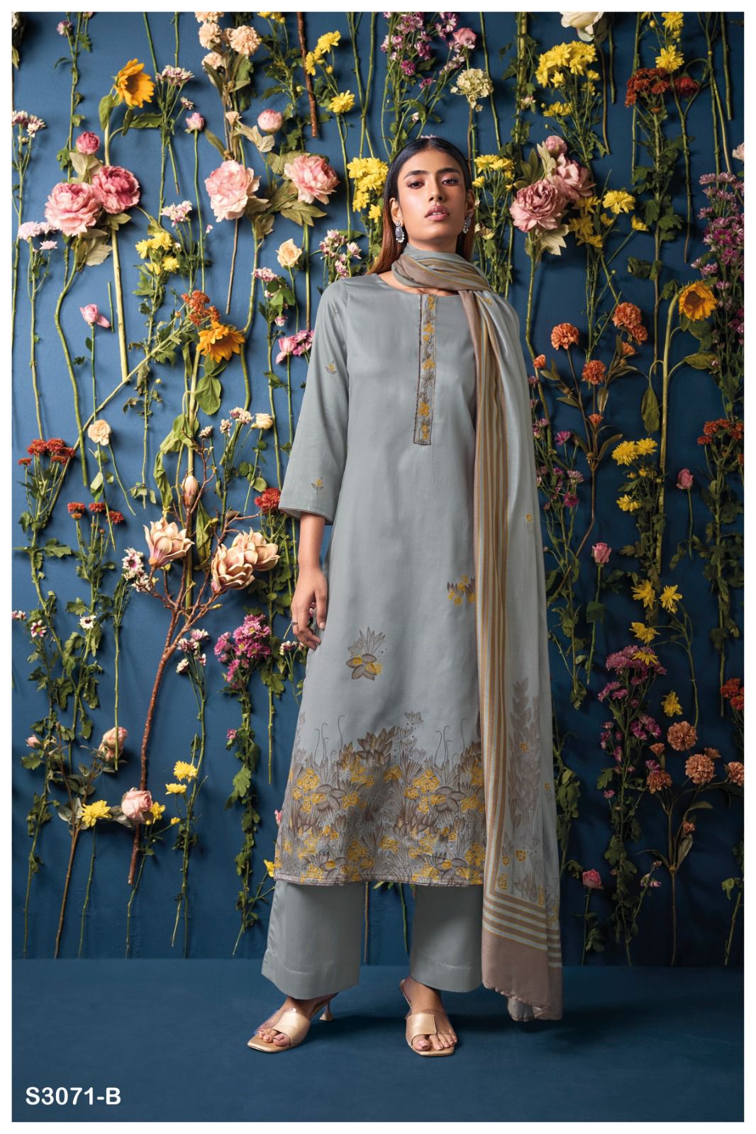 Ganga Hamsika 3071 Premium Cotton Satin Printed Wholesale Fancy Salwar Suit Catalog - Image 2