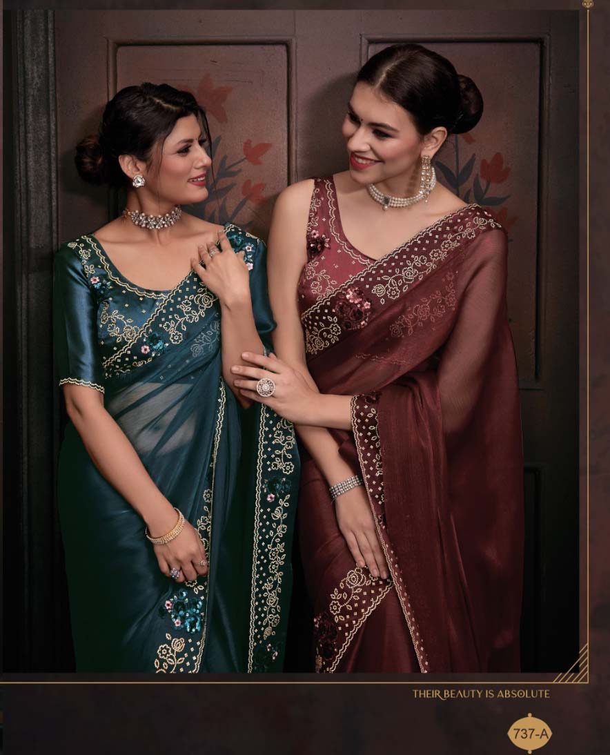 Mehek 737A To 737C Burberry Wholesale Designer Sarees Catalog