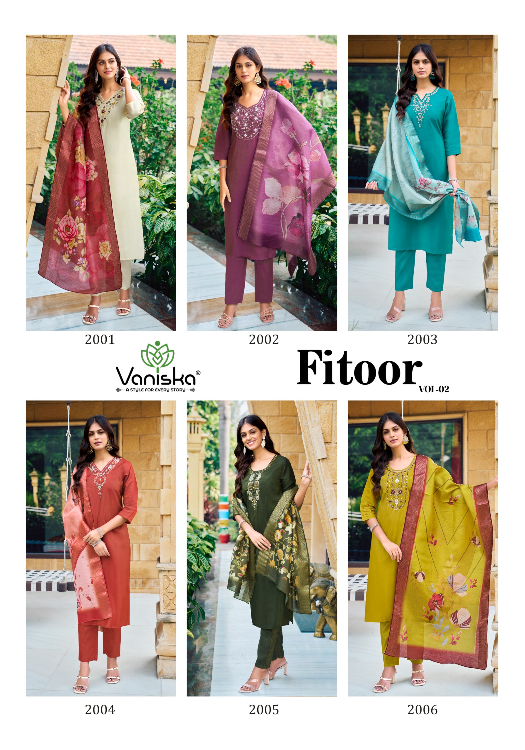 Vaniska Fitoor Vol 2 Roman Simar Wholesale Readymade Salwar Suit Catalog - Image 8