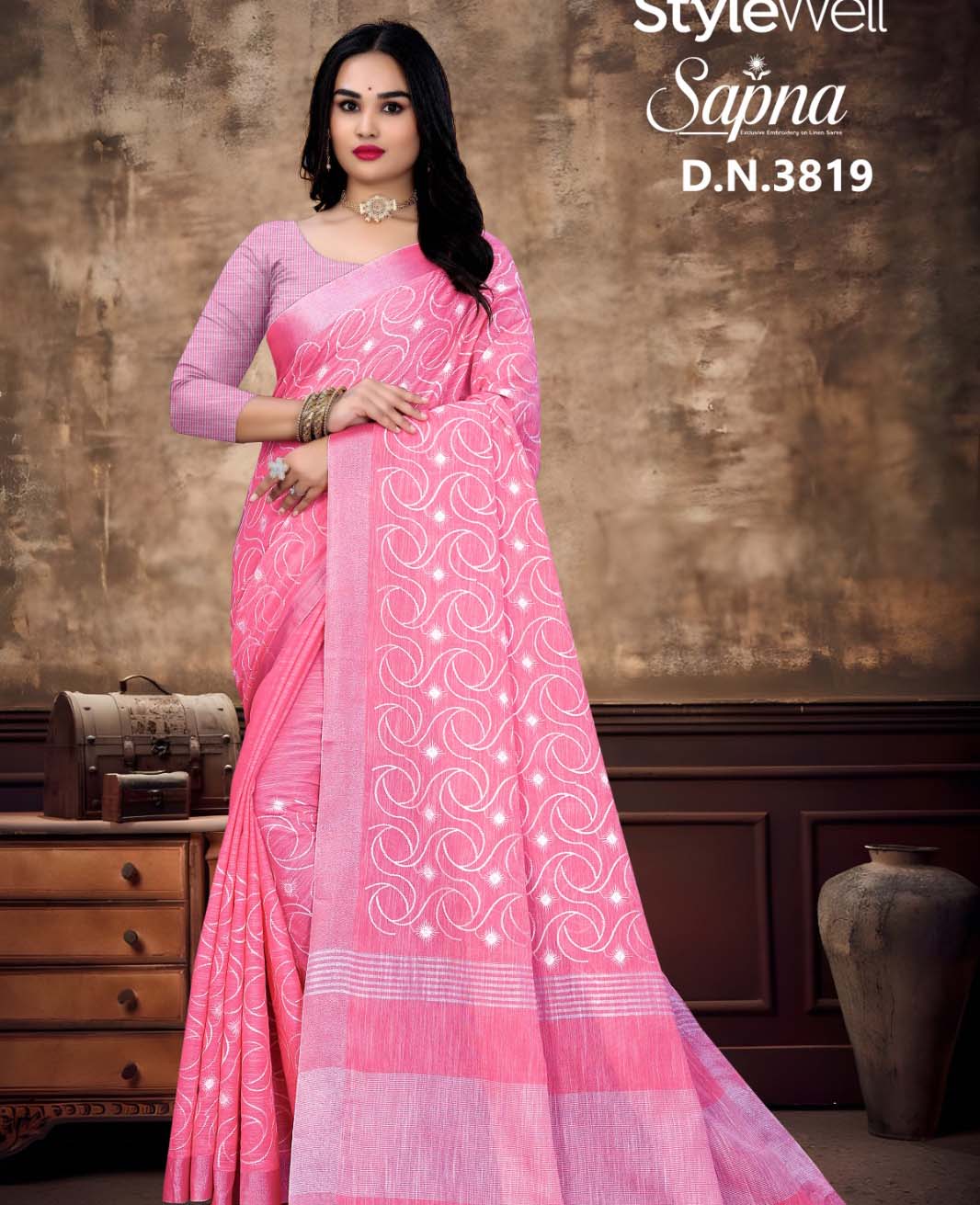 Stylewell Sapna Linan Cotton Wholesale Fancy Sarees Catalog