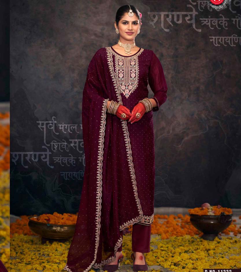 Triple A Gulabi Vol 2 Crunchi Silk Wholesale Designer Salwar Suit Catalog