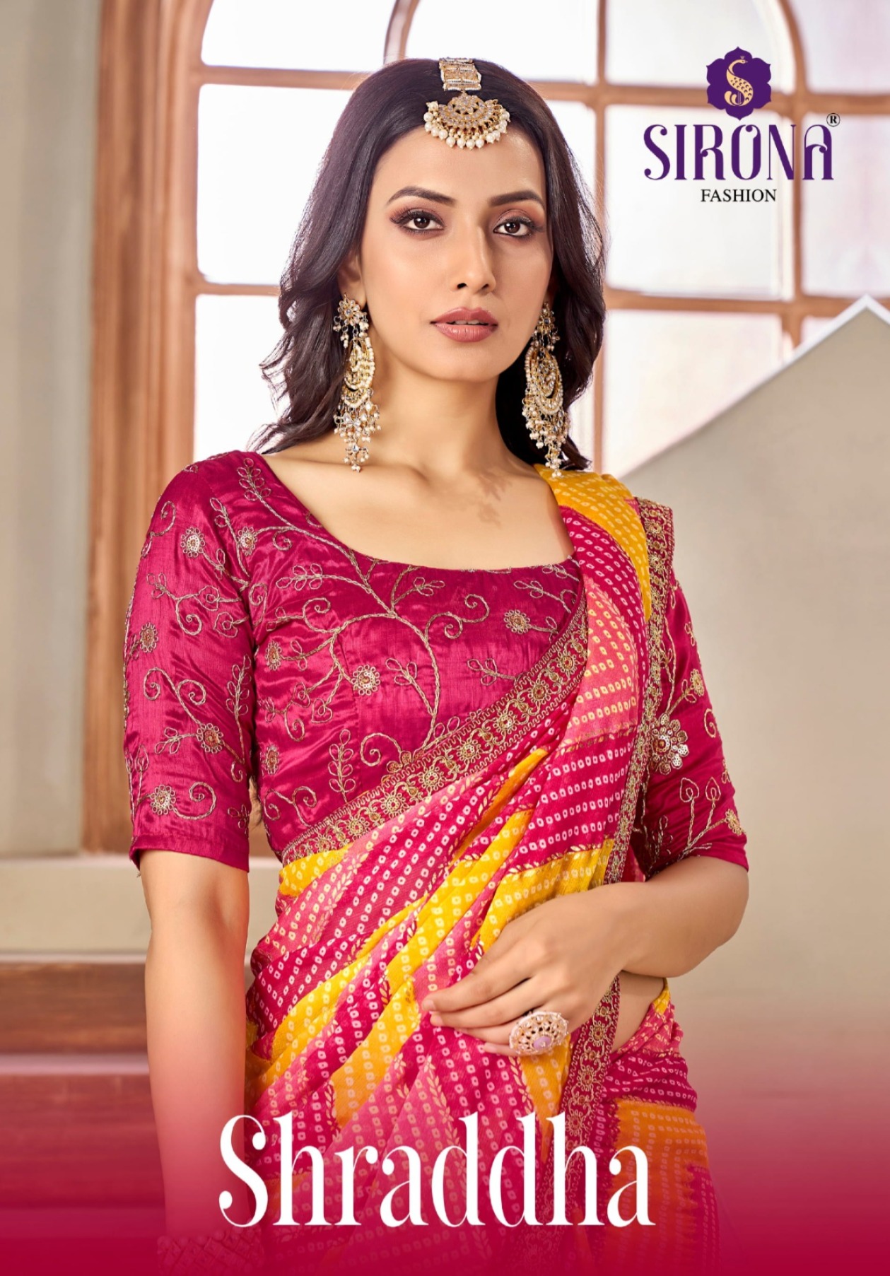 Sirona Fashion Shraddha Moss Ciffion Wholesale Fancy Sarees Catalog