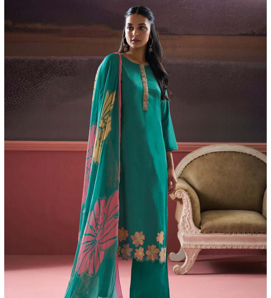 Ganga Chelsie 3185 Premium Cotton Satin Solid Wholesale Fancy Salwar Suit Catalog