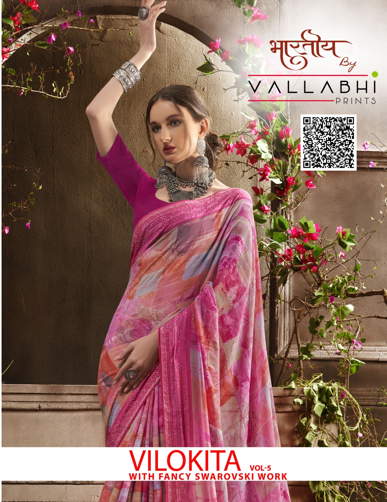 Vallabhi Prints Vilokita-05 Georgette Wholesale Fancy Sarees Catalog