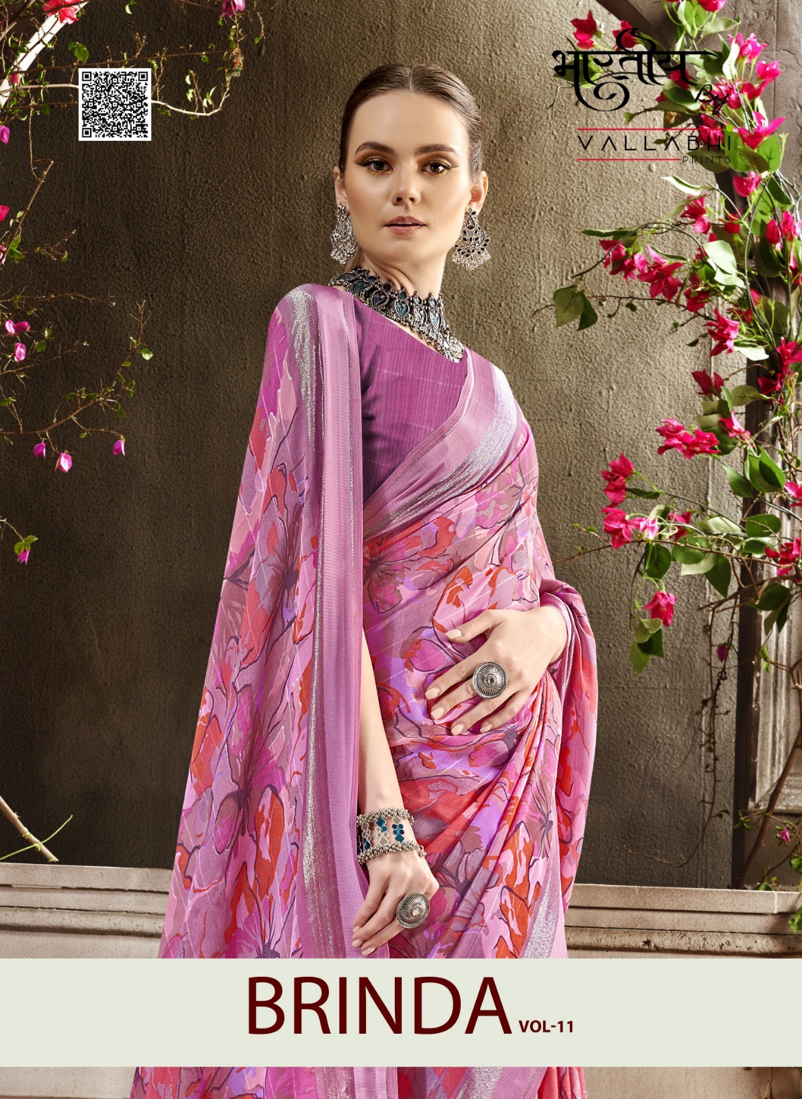 Vallabhi Prints Brinda-11 Chiffon Wholesale Fancy Sarees Catalog