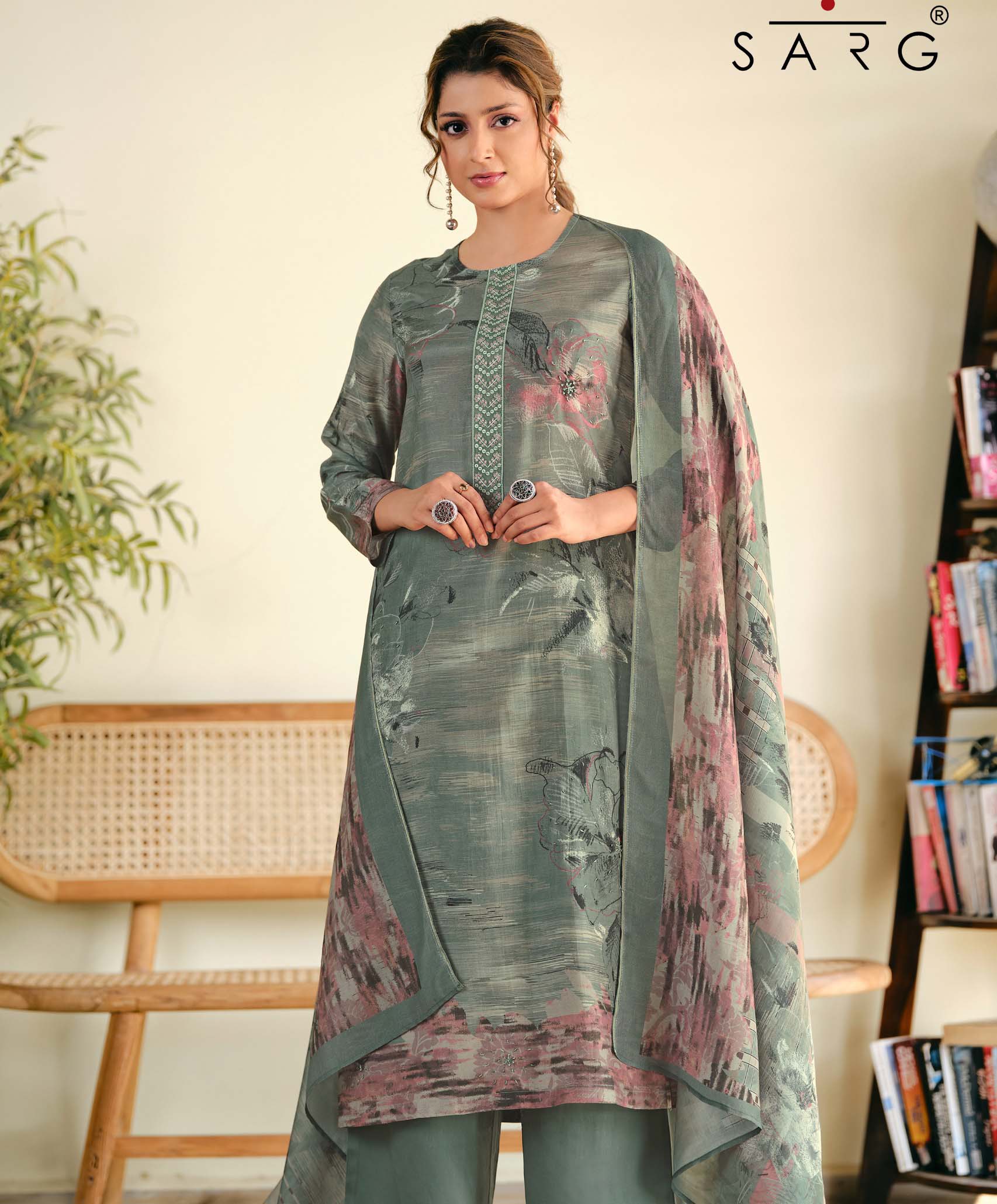 Sarg Asmita Pure Muslin Silk Digital Print Wholesale Fancy Salwar Suit Catalog