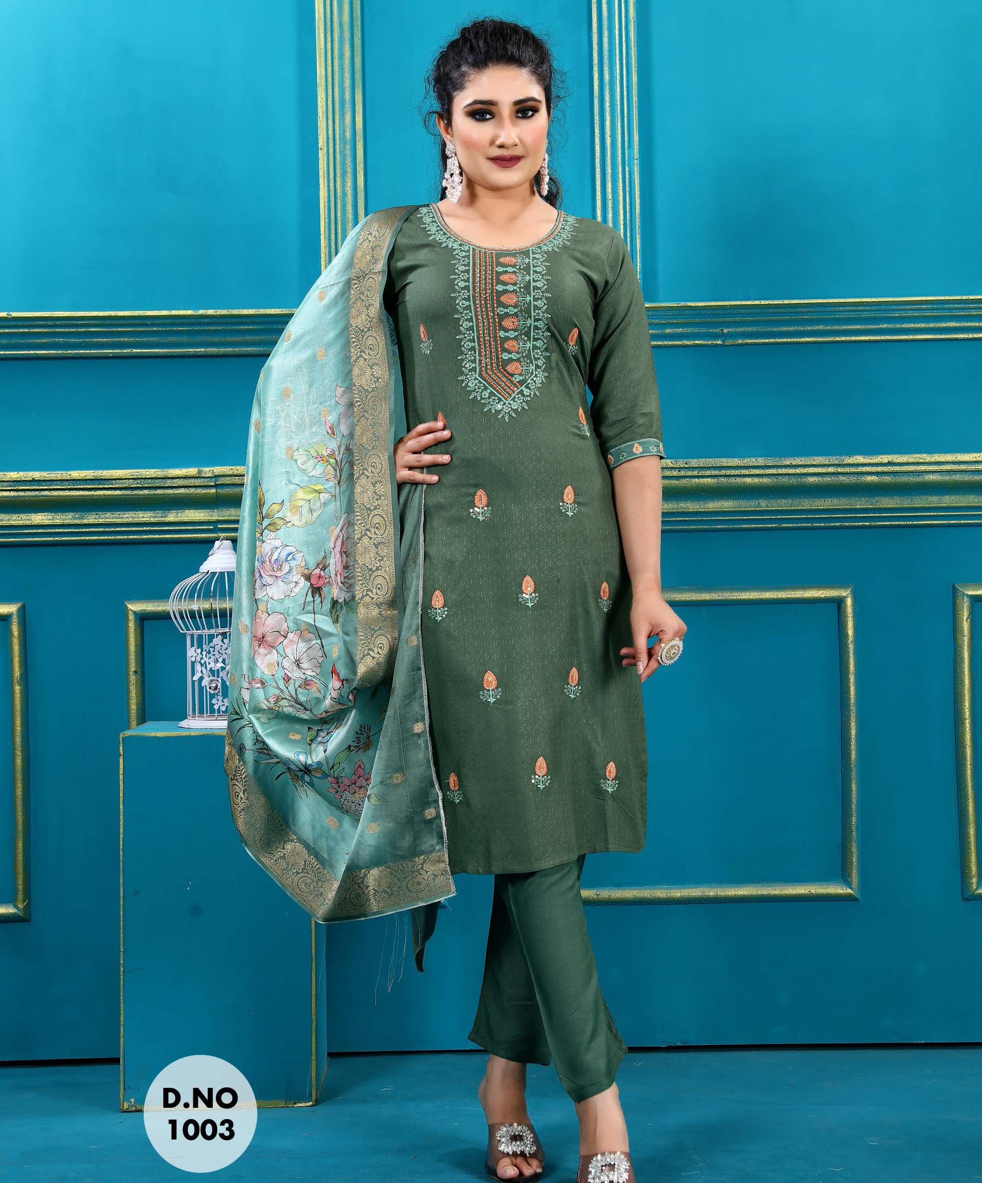 Krishna Trendz Pushpa 2 Jecard Butti Wholesale Readymade Salwar Suit Catalog