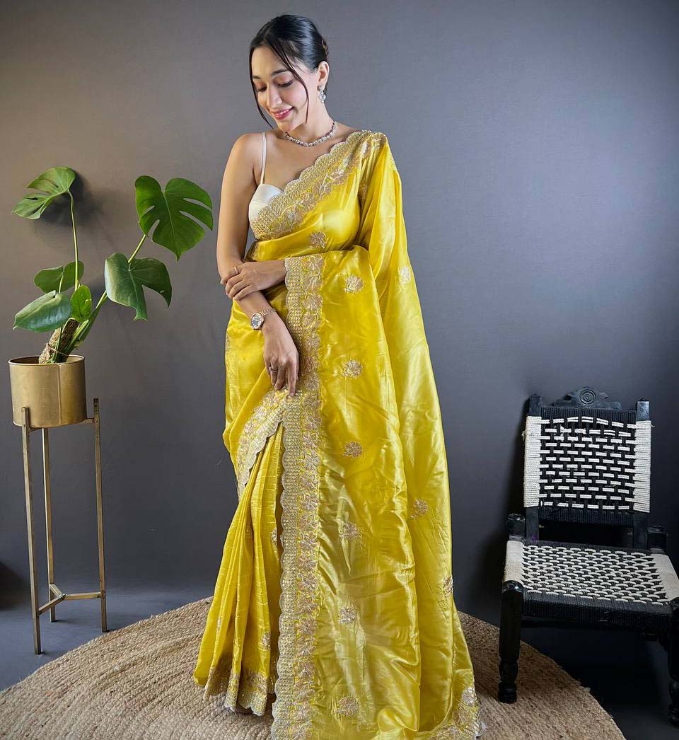 Bt 3124 Gold Crunchy Wholesale Fancy Sarees Catalog