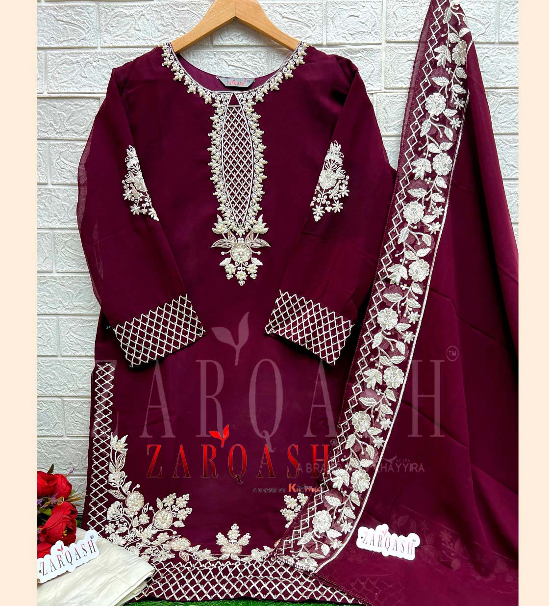 Zarqash D No 220 Faux Georgette Wholesale Readymade Salwar Suit Catalog