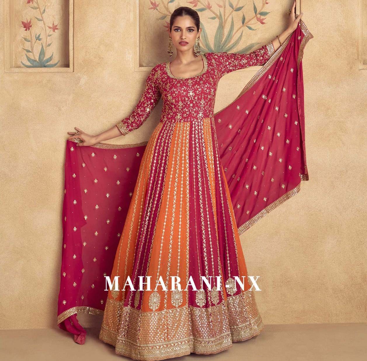 Aashirwad Maharani Nx Real Georgette Wholesale Designer Suit Catalog